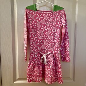 Lilly Pulitzer Pink Sand Dollar Starfish Dress Cotton Girls Size 7